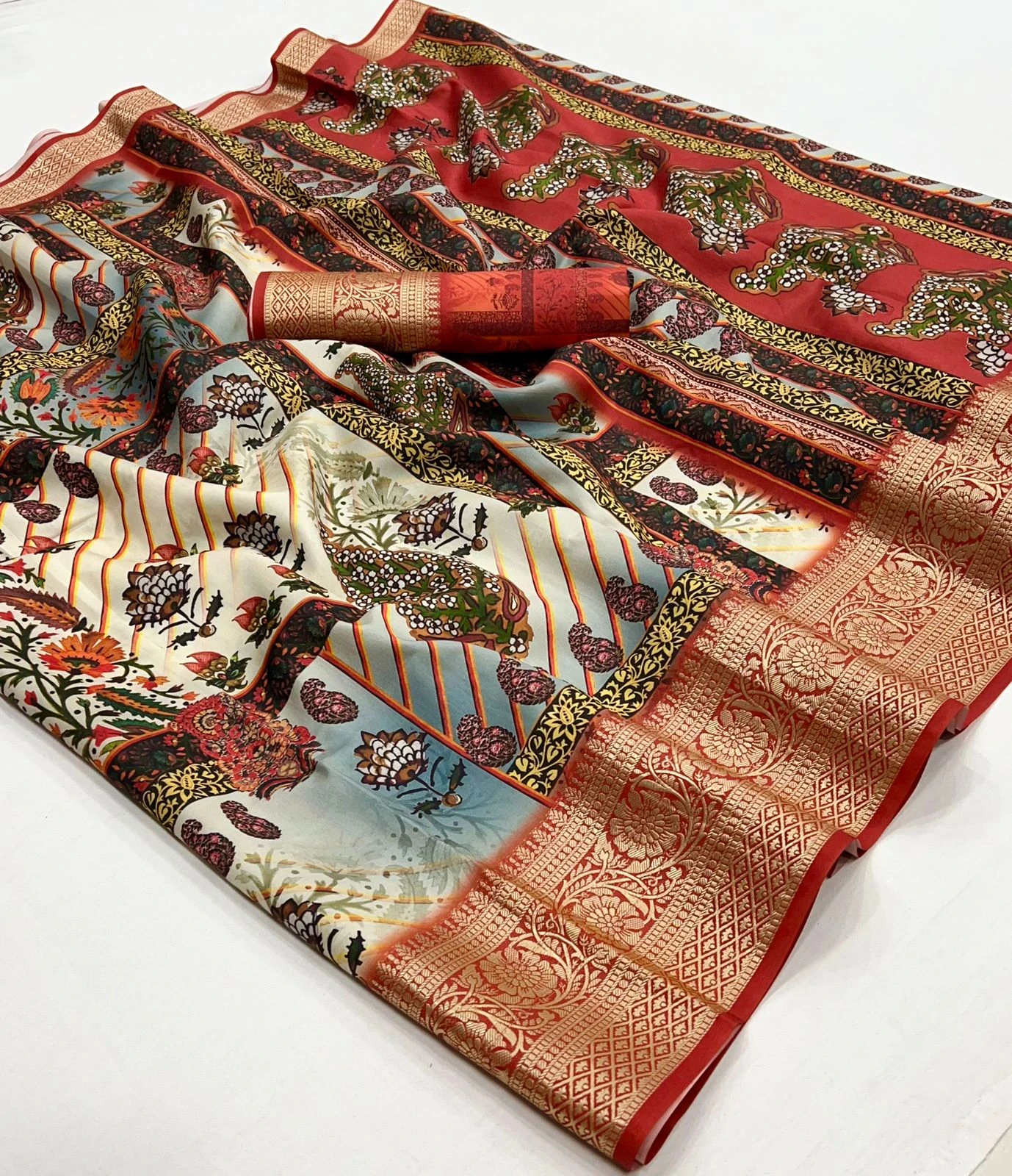 Rajpath Saaria Silk Dola Viscose Wholesale Fancy Sarees Catalog — Wholesale Sarees, MPA wholesale from Surat - Gallery Image 8